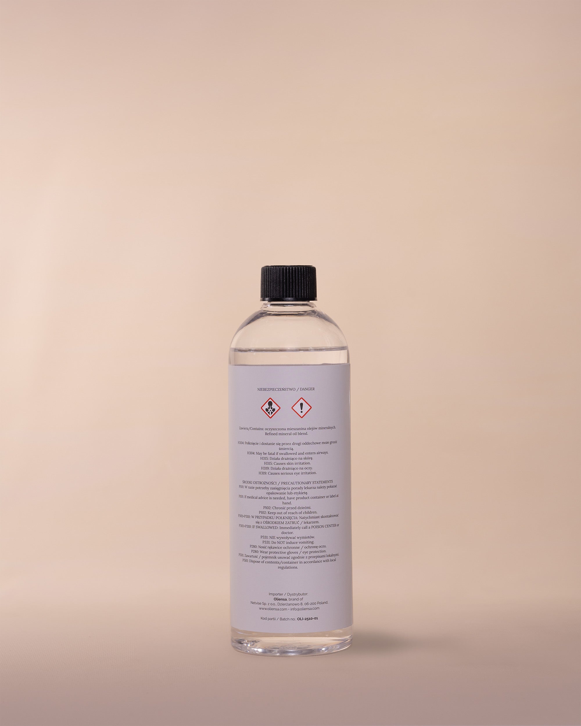 Packshot Oliensa Pure Oil 500ml - odwrót opakowania