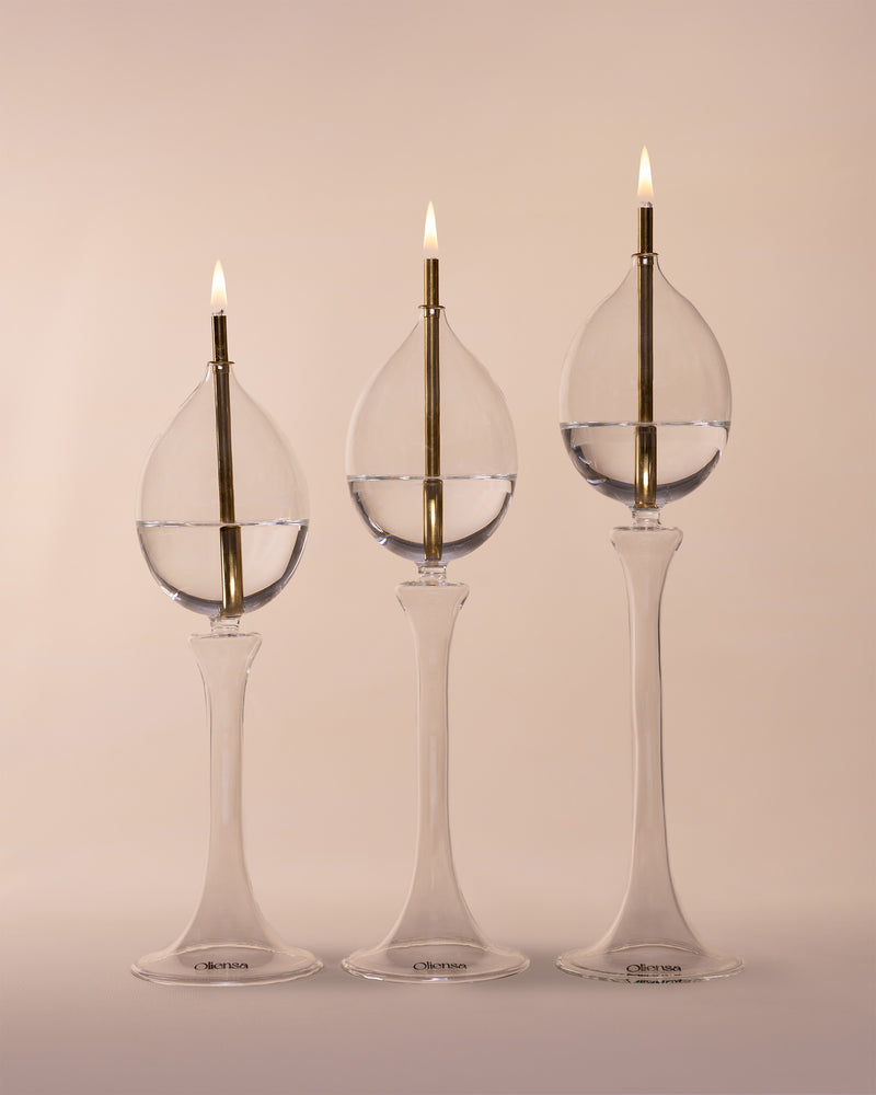 Zestaw Reveria Set - Świece olejowe Oliensa - rozpalone